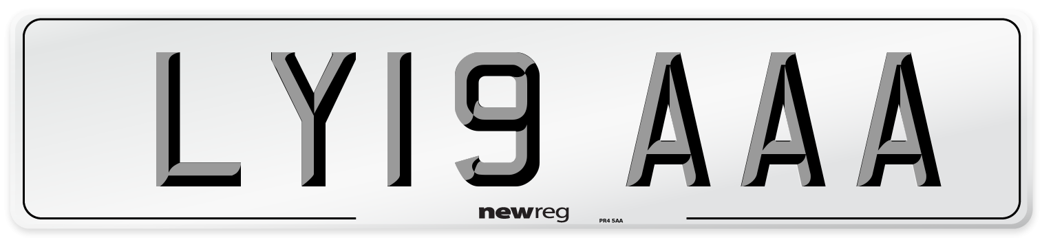 LY19 AAA Number Plate from New Reg